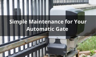 Simple Maintenance for electric gate