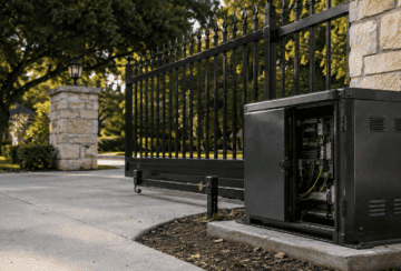 Automatic gate won't close at a residential sliding driveway gate