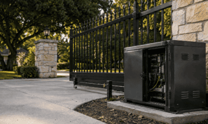 Automatic gate won't close at a residential sliding driveway gate
